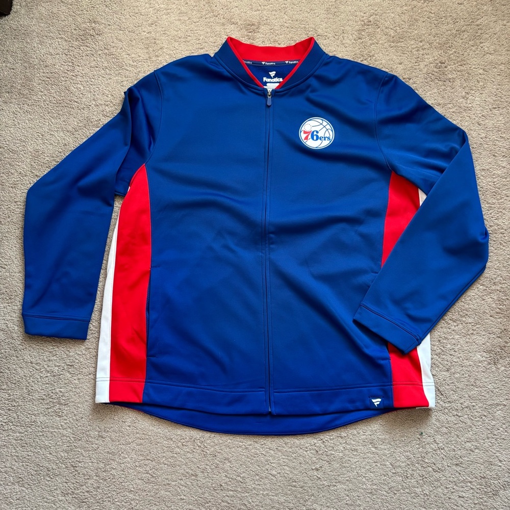 PHILADELPHIA 76ERS FULL ZIP JACKET NEVER WORN